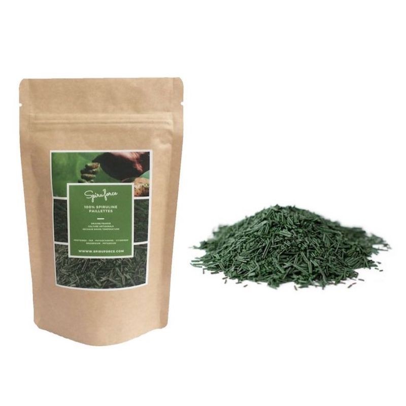 SPIRUFORCE : Spiruline française en paillettes - 3 sachets de 100g